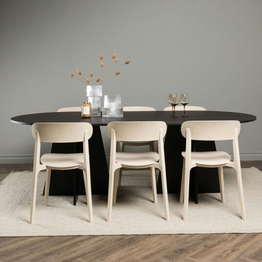 Venture Home Spisegruppe Venture Home Bootcut Oval med 6 stk Åstol GR23287