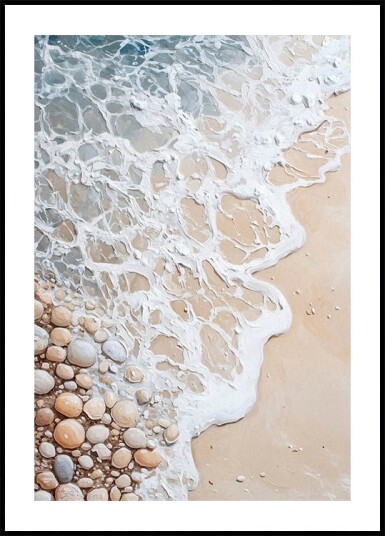 Foam and Pebbles Plakat Plakat / 40x50cm