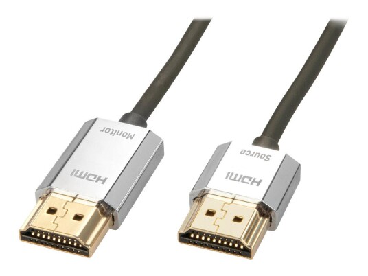 LINDY CROMO Slim High Speed HDMI Cable with Ethernet - HDMI-kabel med Ethernet - 3 m