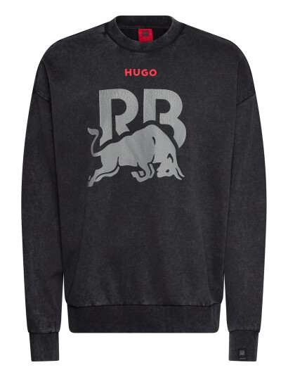 HUGO Crewneck Wash_01-Rb2 - Black - M