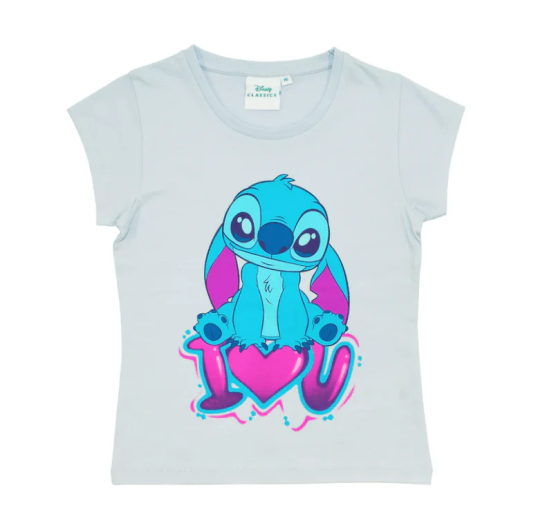 Lilo And Stitch Disney's T skjorte I love U 110 / 5 år Barn Lilla