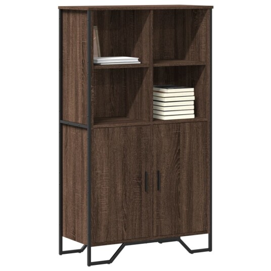 Highboard brun eik 79,5x35,5x137,5 cm konstruert tre 8721102834776