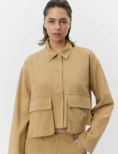 Sofie Schnoor Larksw Short Shirt Jacket Beige 36 Sofie Schnoor Larksw Short Shirt Jacket Beige 36