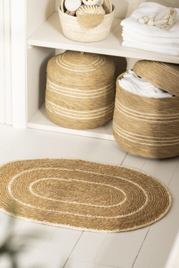 Ib Laursen Dørmatte Oval Natur-Krem 55x75