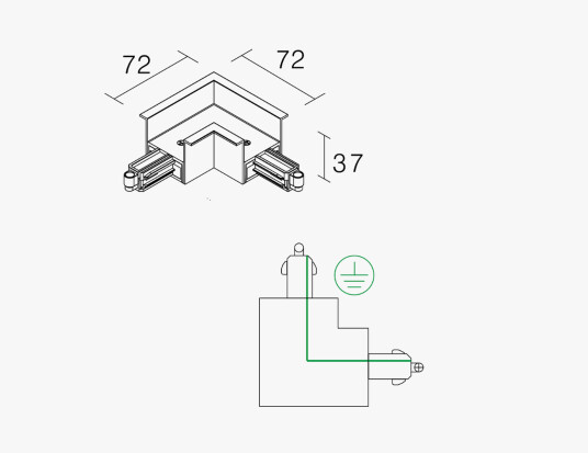 Other Brand Vox L high innfelt vinkelskjøt i, Hvit