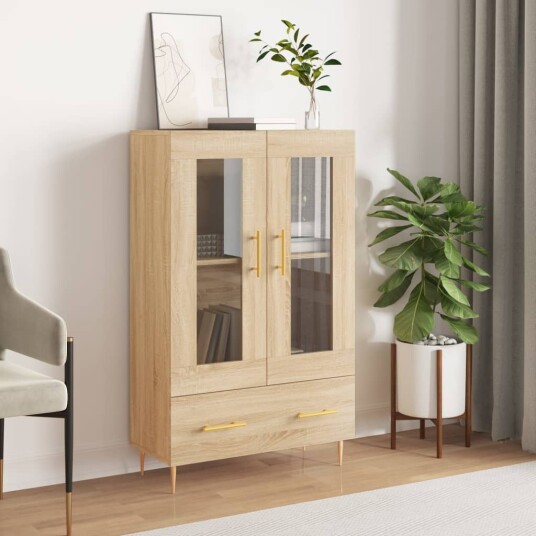 Highboard sonoma eik 69,5x31x115 cm konstruert tre Highboard sonoma eik 69,5x31x115 cm konstruert tre