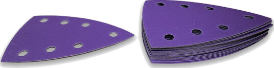Trekantslipeark 100x150mm 7 hull  Cool Violet Korn P220