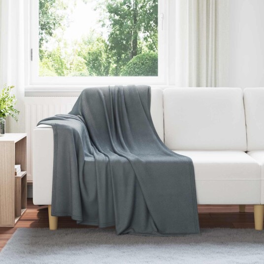 vidaXL Kastepledd 6 pcs Mørkegrå 170 x 130 cm Fleece