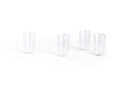 Hay Vinklet glass 4 stk medium klart Hay Vinklet glass 4 stk medium klart