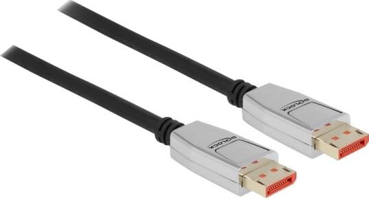 Delock Displayport Kabel Displayport M Til Displayport M Displayport 1.4 3.0M Støtter 8K Uhd 7680 X 4320 Svart 87042