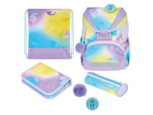 Herlitz Ultralight Xl Plus Little Monster Pennal Pencil Pouch Skolesekk Sportsbag Jente Barneskole Ryggsekk 22 L Forlomme Sidelomme