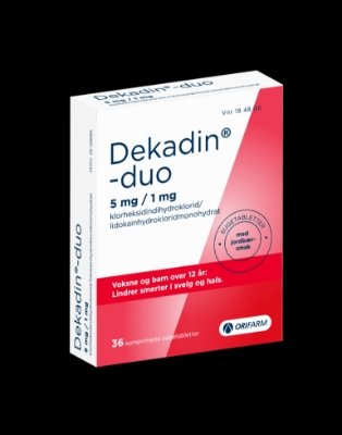 Dekadin duo Sugetabletter 5/1mg Jordbærsmak