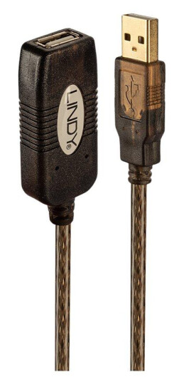 Lindy USB-forlengelseskabel 20 m - USB 2.0 med 0,48 Gbit/s overføringshastighet