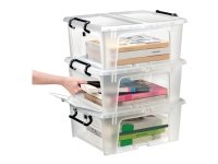 Opbevaringskasse Strata 20 ltr. plast, transparent, 1 Box. Opbevaringskasse Strata 20 ltr. plast, transparent, 1 Box.