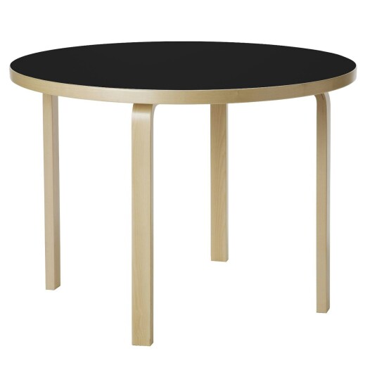 Artek 90A Bord 100 cm Sort Linoleum Artek 90A Bord 100 cm Sort Linoleum