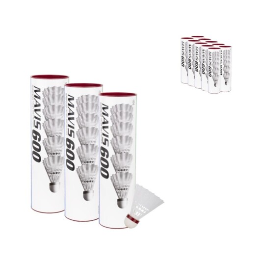 Yonex Mavis 600 Fast White 10 rør