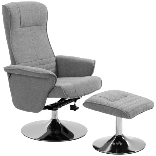 Swivel Lounger Fløyelsgrå for TV Opptil 150kg