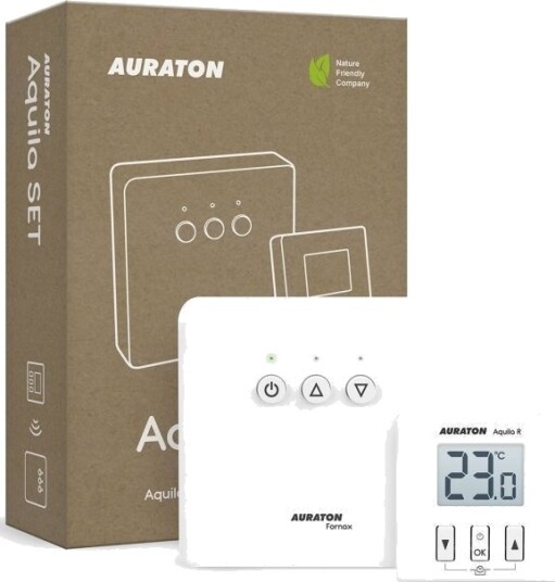 Auraton Aquila Set Trådløs Termostat Med Styring Av Varmeanlegg AUR00AQL0SE00 Auraton Aquila Set Trådløs Termostat Med Styring Av Varmeanlegg AUR00AQL0SE00