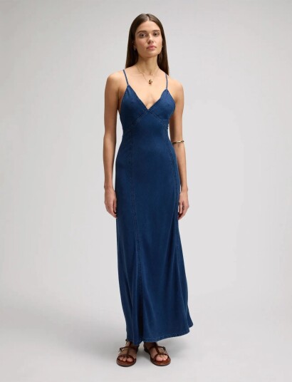 Lee Jeans Slip Dress Blue M x 00