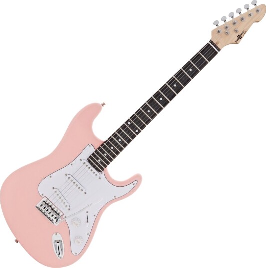 Gear4Music LA Elektrisk Gitar Rosa