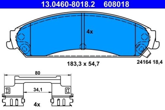 Bremseklosser ATE 13.0460-8018.2