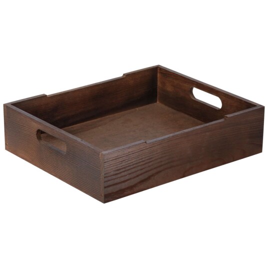 PULSIVA Trekasse Gautier med håndtaksutskjæring; Størrelse GN 1/2, 32.5x26.5x8 cm (LxBxH); Brun