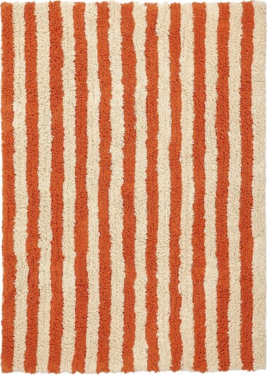 Ryetepper Thira Stripe Cotton Shaggy lysegul/lys oransje Størrelse: 240 x 340 cm