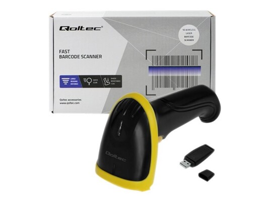 Qoltec Strekkodeskanner Portabel 120 Skann/Sek Dekodet Rf(2.4 Ghz)