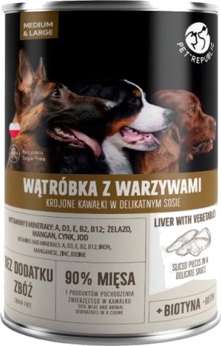 Pet Republic Dog Kan Lever Grønnsaker Saus 6 1250 G