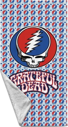 Rocksax Grateful Dead Logo Repeat Beach Towel 32 in x 63 in 79074510
