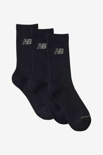 New Balance Sokker Performance Basic Crew 3 pakning Svart New Balance Sokker Performance Basic Crew 3 pakning Svart