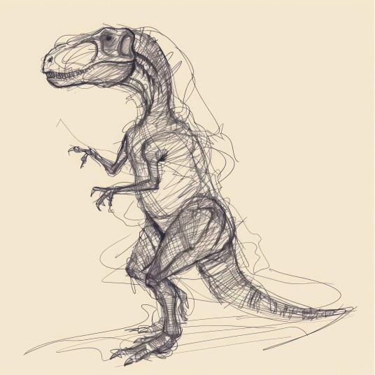 Namly Design Plakat Dinosaur Skisse POSTERSQUAREHXX8U5