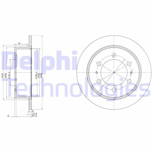 Bremseskive DELPHI BG3522