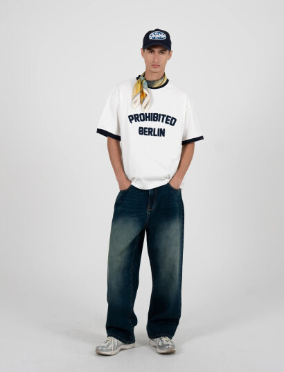 Prohibited Rush Contrast Tee Navy - White - XL Prohibited Rush Contrast Tee Navy - White - XL