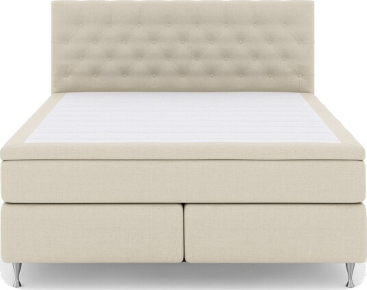 Select No 6 Kontinentalseng 180x200 F/M Memory/Pocket Beige/Sølvben