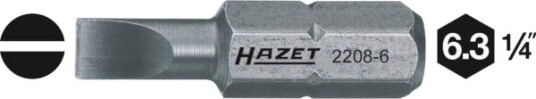 Hazet Rett Sporbitt 4 Mm Kvalitetstål C 6.3 - Elektroverktøy Tilbehør