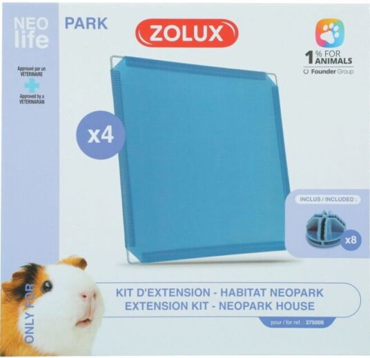Zolux Nlife Ekstra Plater Til Neopark Modulært Marsvinsbur 4-Pk