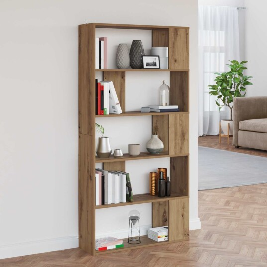 vidaXL Bokskap Artisan Eik 80 x 24 x 159 cm Konstruert tre
