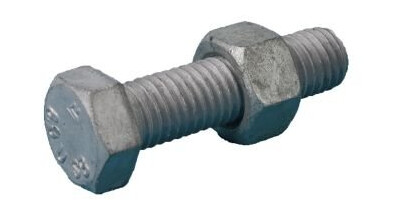Z 1128827080 Stålkonstruksjonsskrue helgjenget 8.8 FZV ISO 4017/4032 27 x 80 mm 10-pakk Innfesting