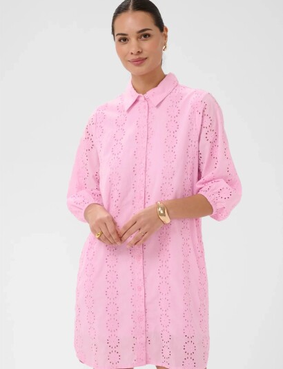 Kaffe Kadona Shirt Dress Pink 36