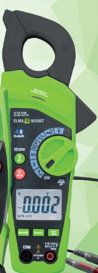 Elma Tangamperemeter 9200Bt True Rms Ac/Dc Bluetooth, Gratis App, LED-Lommelykt