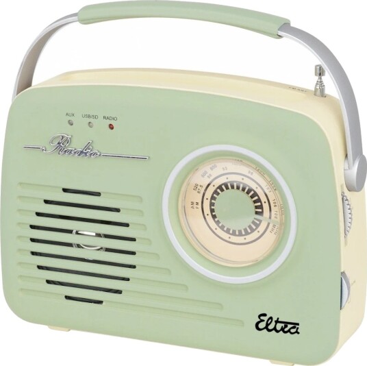 Eltra Luiza Retro Radio med USB og SD Støtte - Mint Eltra Luiza Retro Radio med USB og SD Støtte - Mint