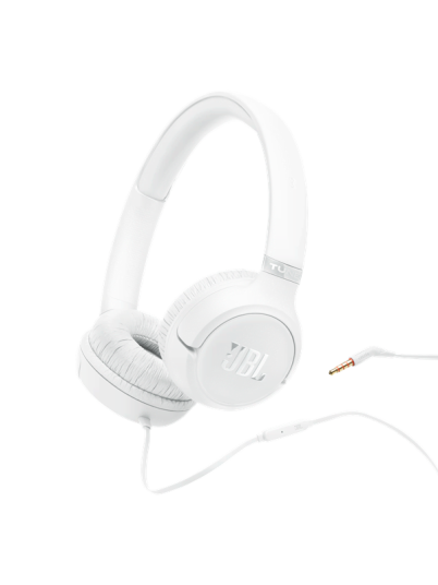 JBL Tune 530 Wired On ear Headphones White JBL Tune 530 Wired On ear Headphones White