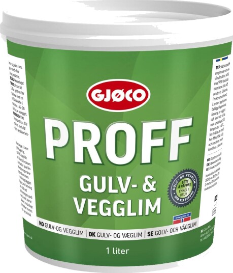 Gjøco Proff Gulv Og Vegglim 1l Gjøco Proff Gulv Og Vegglim 1l