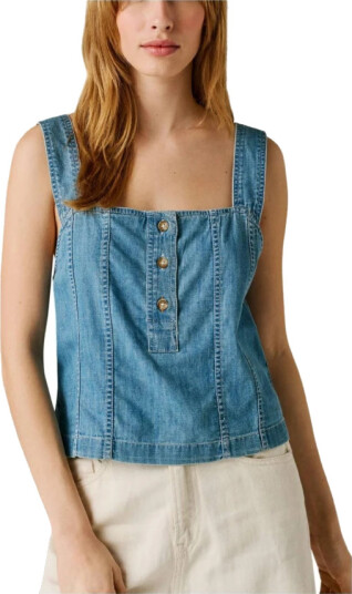 Pepe Jeans Dame Topper Blå XS,
