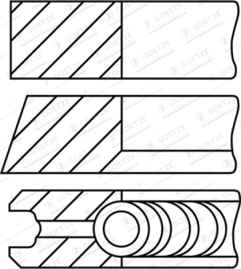 GOETZE ENGINE 08-433100-00 Stempelringsett