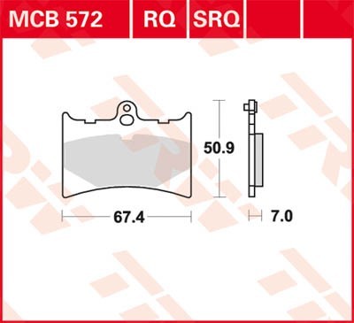 Bremseklosser TRW MCB572RQ Bremseklosser TRW MCB572RQ