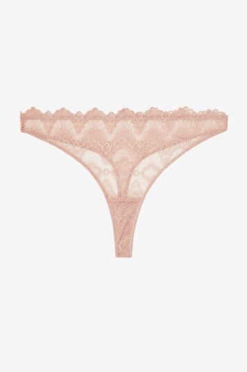 Understatement Stringtruse Lace Thong Beige