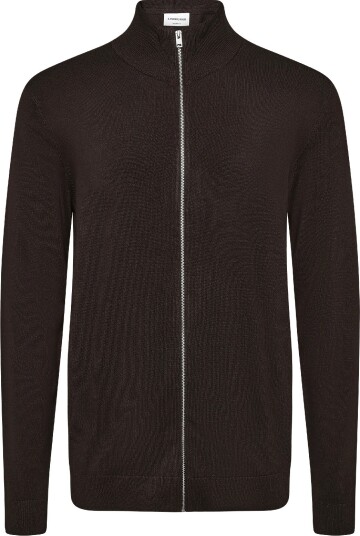 Lindbergh Soft Viscose Blend Zip Through Card DK BROWN M
