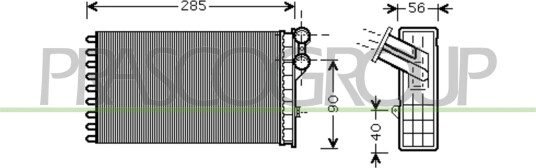 Varmeapparat register PRASCO CI424H001